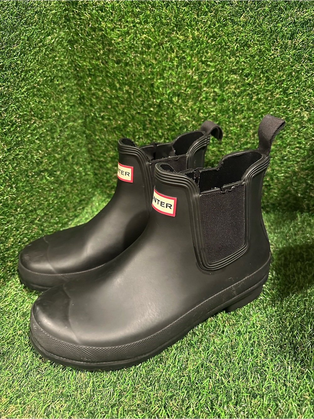Hunter Original Black Chelsea Rain Boots Women’s Size 7